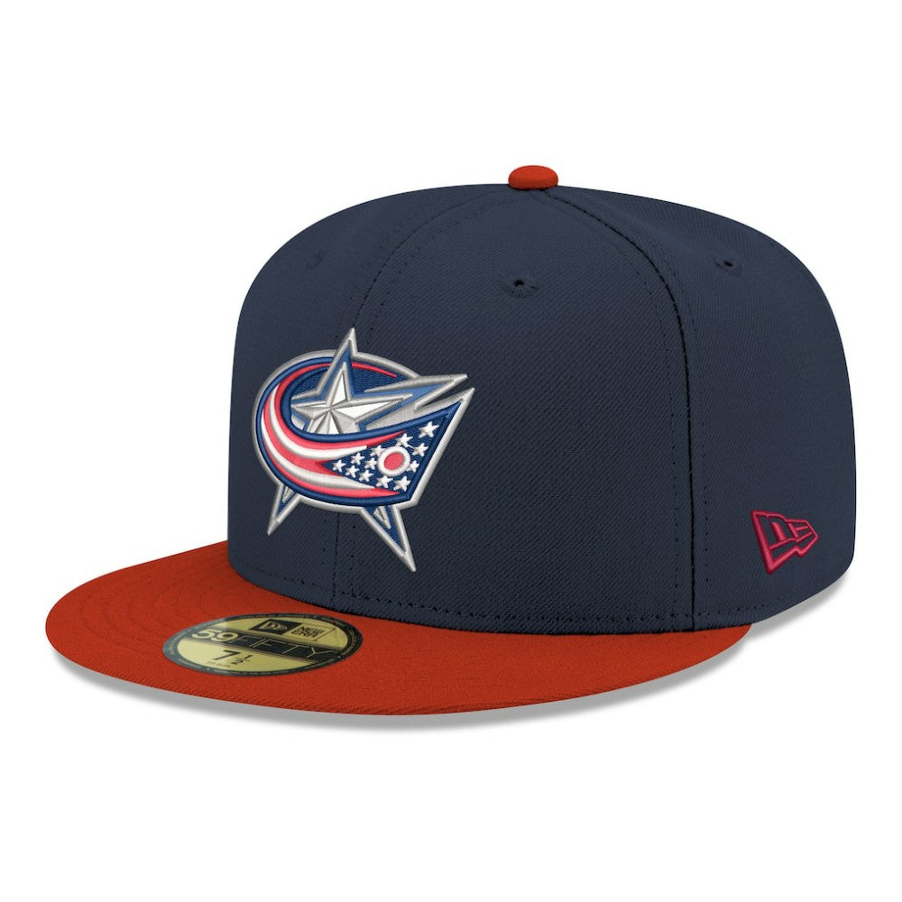 Columbus Blue Jackets New Era Core Logo Two-Tone 59FIFTY Fitted Hat - Navy Hats