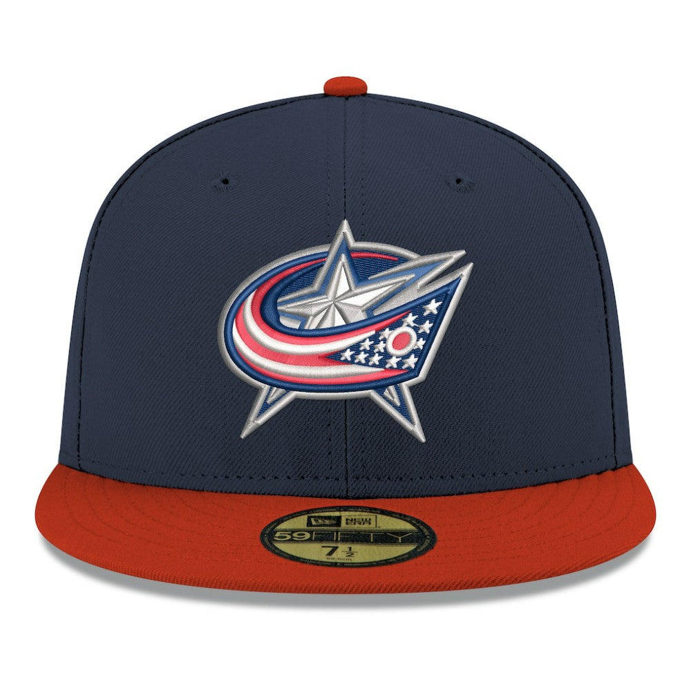 Columbus Blue Jackets New Era Core Logo Two-Tone 59FIFTY Fitted Hat - Navy Hats