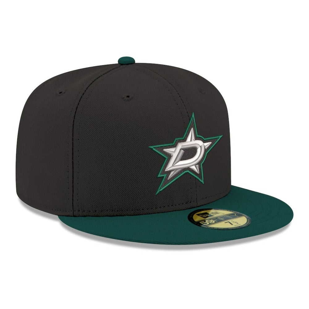 Dallas Stars New Era Core Logo Two-Tone 59FIFTY Fitted Hat - Black Hats