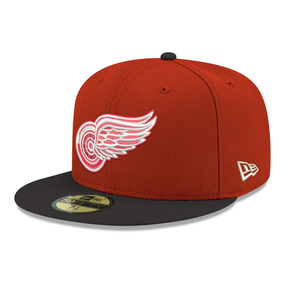 Detroit Red Wings New Era Core Logo Two-Tone 59FIFTY Fitted Hat - Red Hats