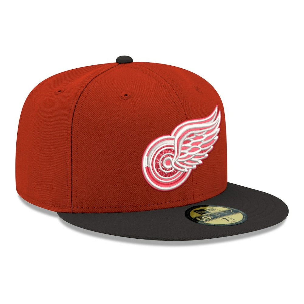 Detroit Red Wings New Era Core Logo Two-Tone 59FIFTY Fitted Hat - Red Hats