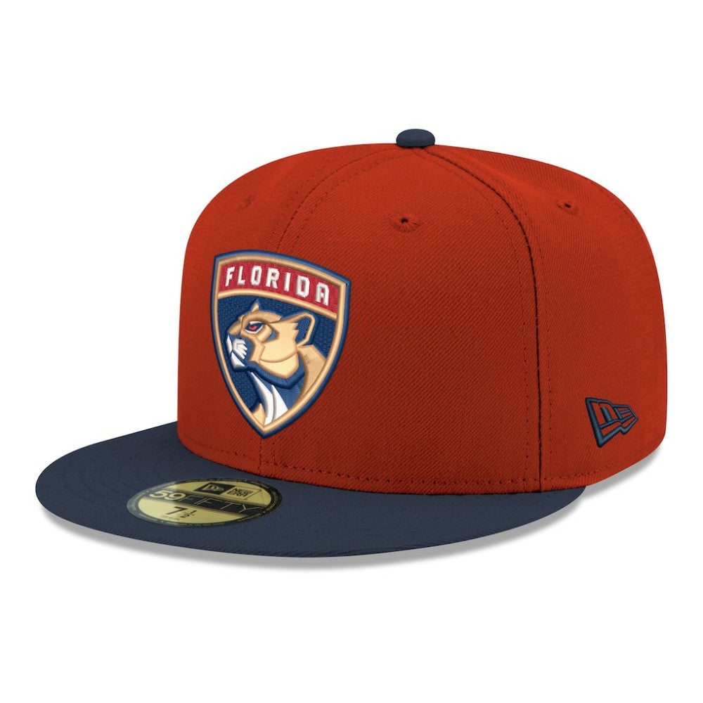 Florida Panthers New Era Core Logo Two-Tone 59FIFTY Fitted Hat - Red Hats