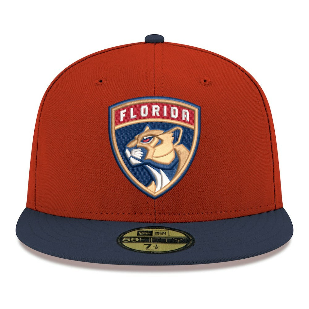 Florida Panthers New Era Core Logo Two-Tone 59FIFTY Fitted Hat - Red Hats