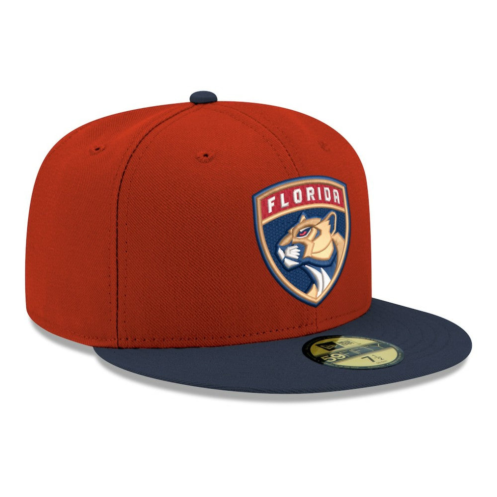 Florida Panthers New Era Core Logo Two-Tone 59FIFTY Fitted Hat - Red Hats