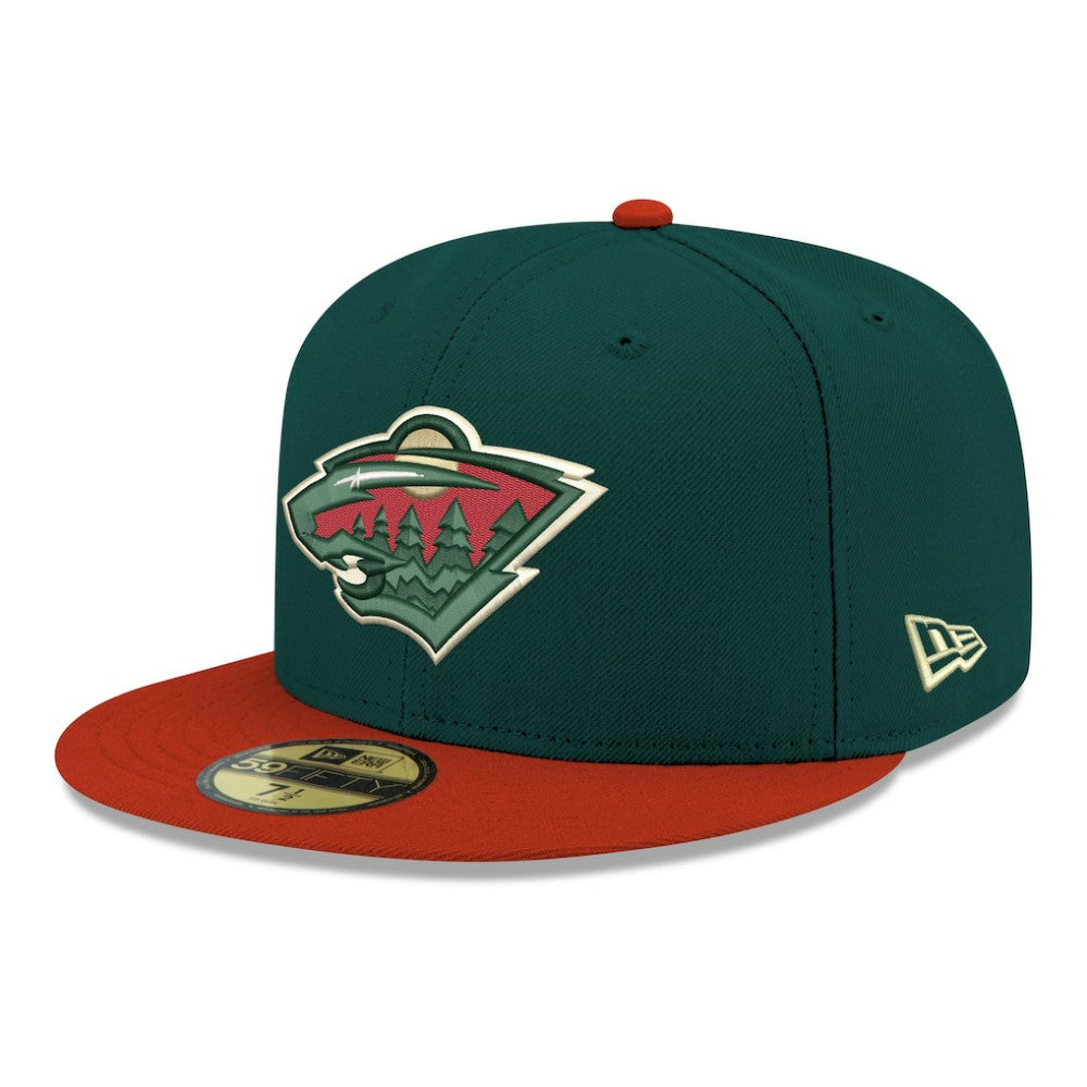 Minnesota Wild New Era Core Logo Two-Tone 59FIFTY Fitted Hat - Green Hats