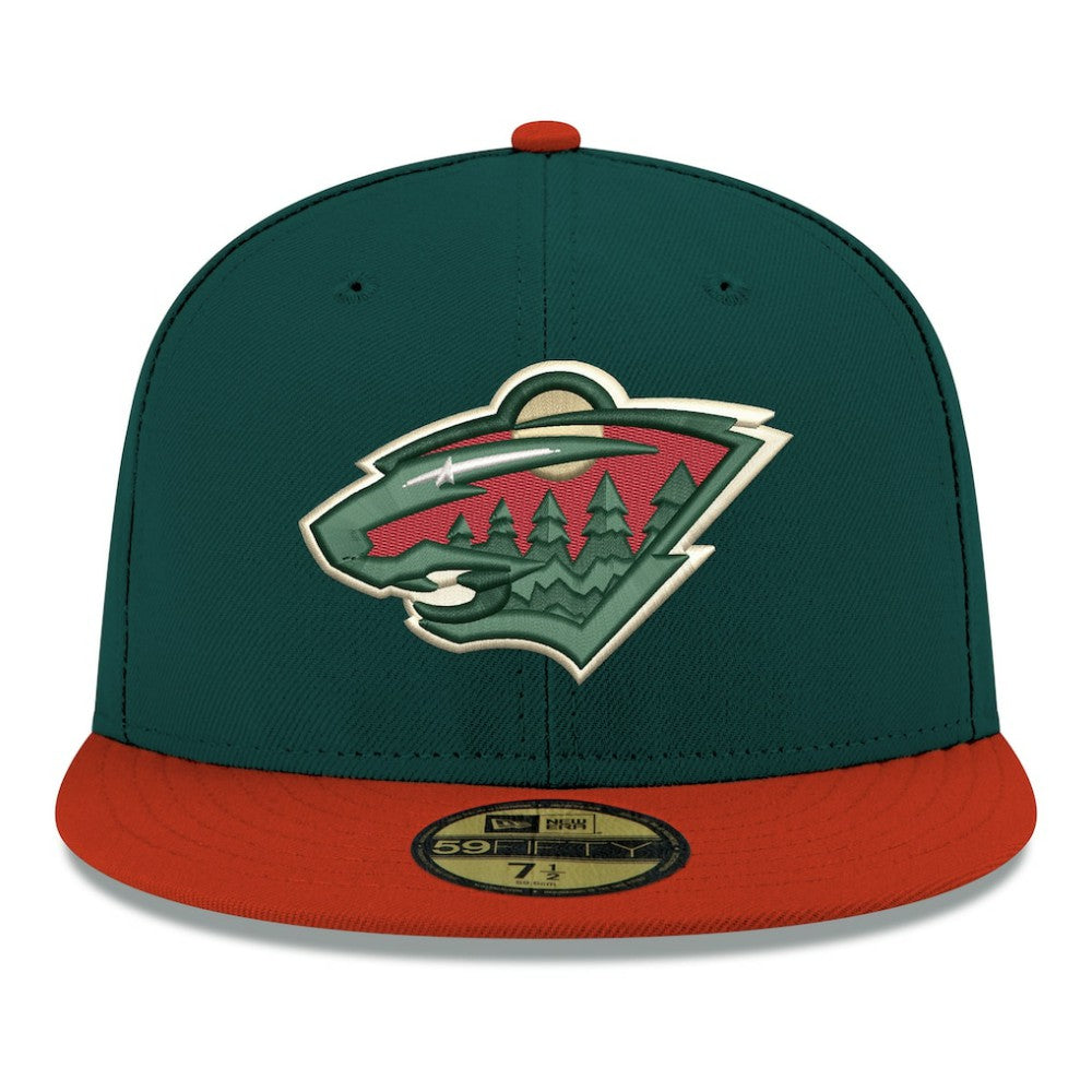 Minnesota Wild New Era Core Logo Two-Tone 59FIFTY Fitted Hat - Green Hats