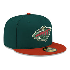 Minnesota Wild New Era Core Logo Two-Tone 59FIFTY Fitted Hat - Green Hats