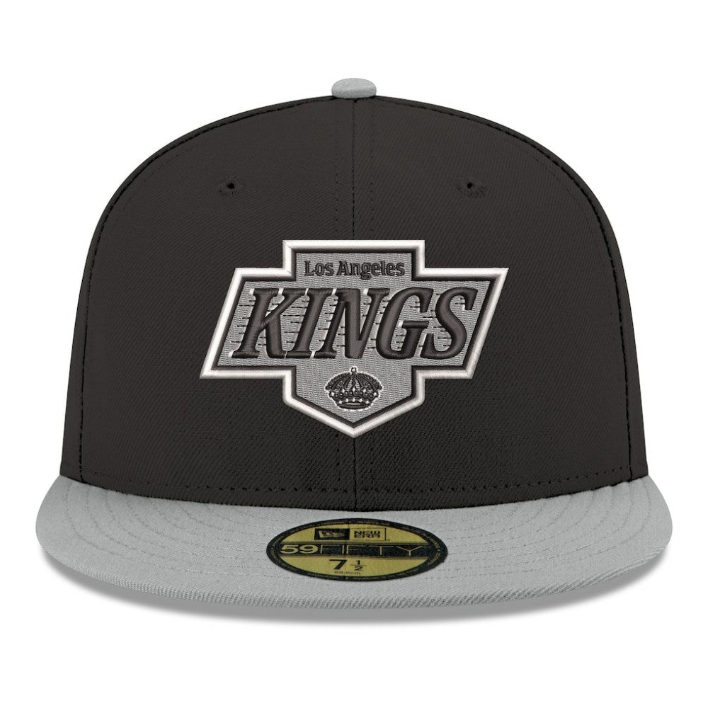 Los Angeles Kings New Era Core Logo Two-Tone 59FIFTY Fitted Hat - Black Hats