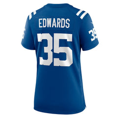 Johnathan Edwards Indianapolis Colts Women's Team Game Jersey - Royal sale