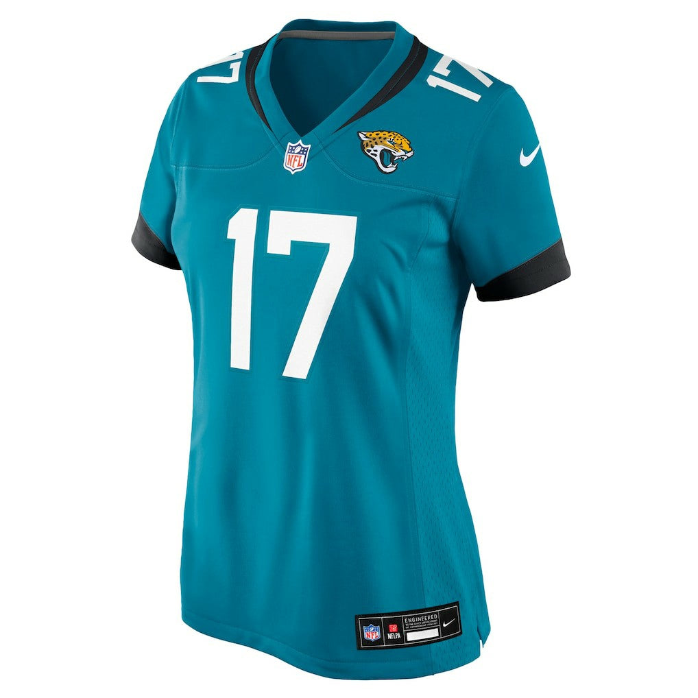 Tim Patrick Jacksonville Jaguars Women's Team Game Jersey - Teal on sale