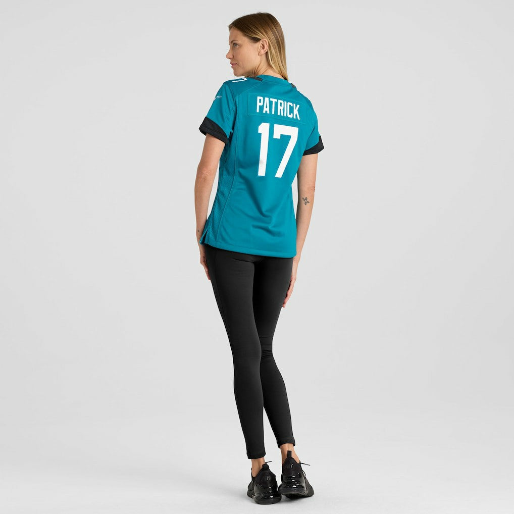 Tim Patrick Jacksonville Jaguars Women's Team Game Jersey - Teal on sale