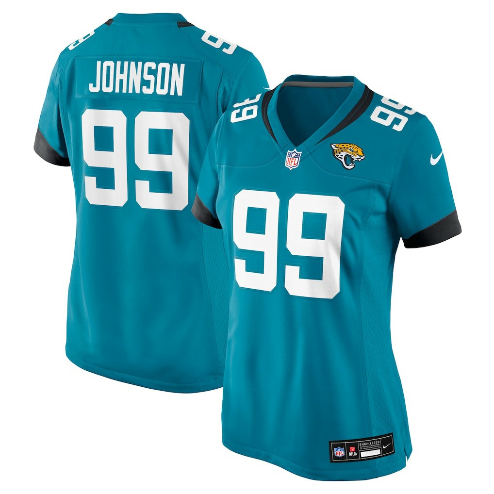 Austin Johnson Jacksonville Jaguars Women's Team Game Jersey - Teal on sale