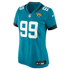 Austin Johnson Jacksonville Jaguars Women's Team Game Jersey - Teal on sale