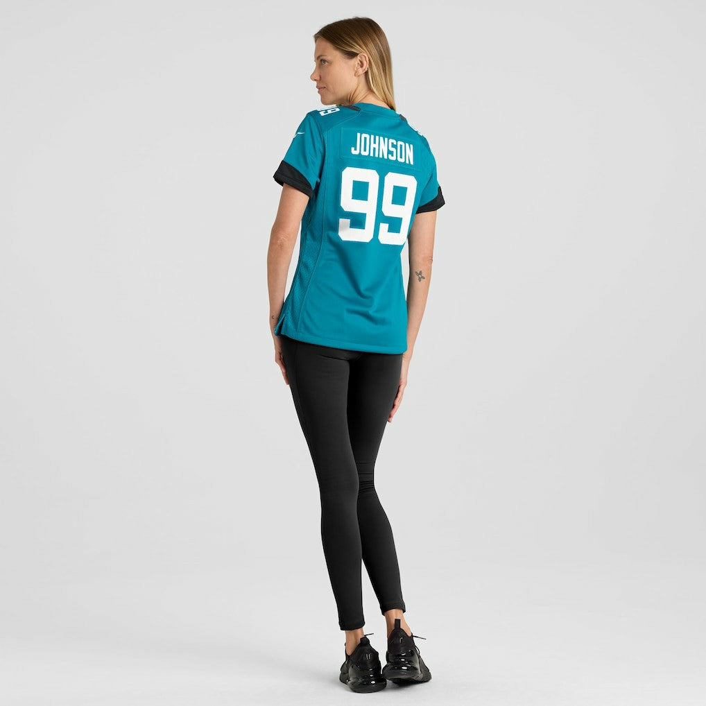 Austin Johnson Jacksonville Jaguars Women's Team Game Jersey - Teal on sale