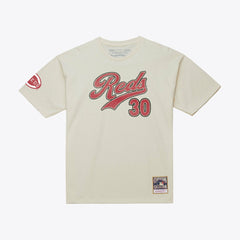 Ken Griffey Jr. Cincinnati Reds Cooperstown Collection Throwback Name & Number T-Shirt Cream