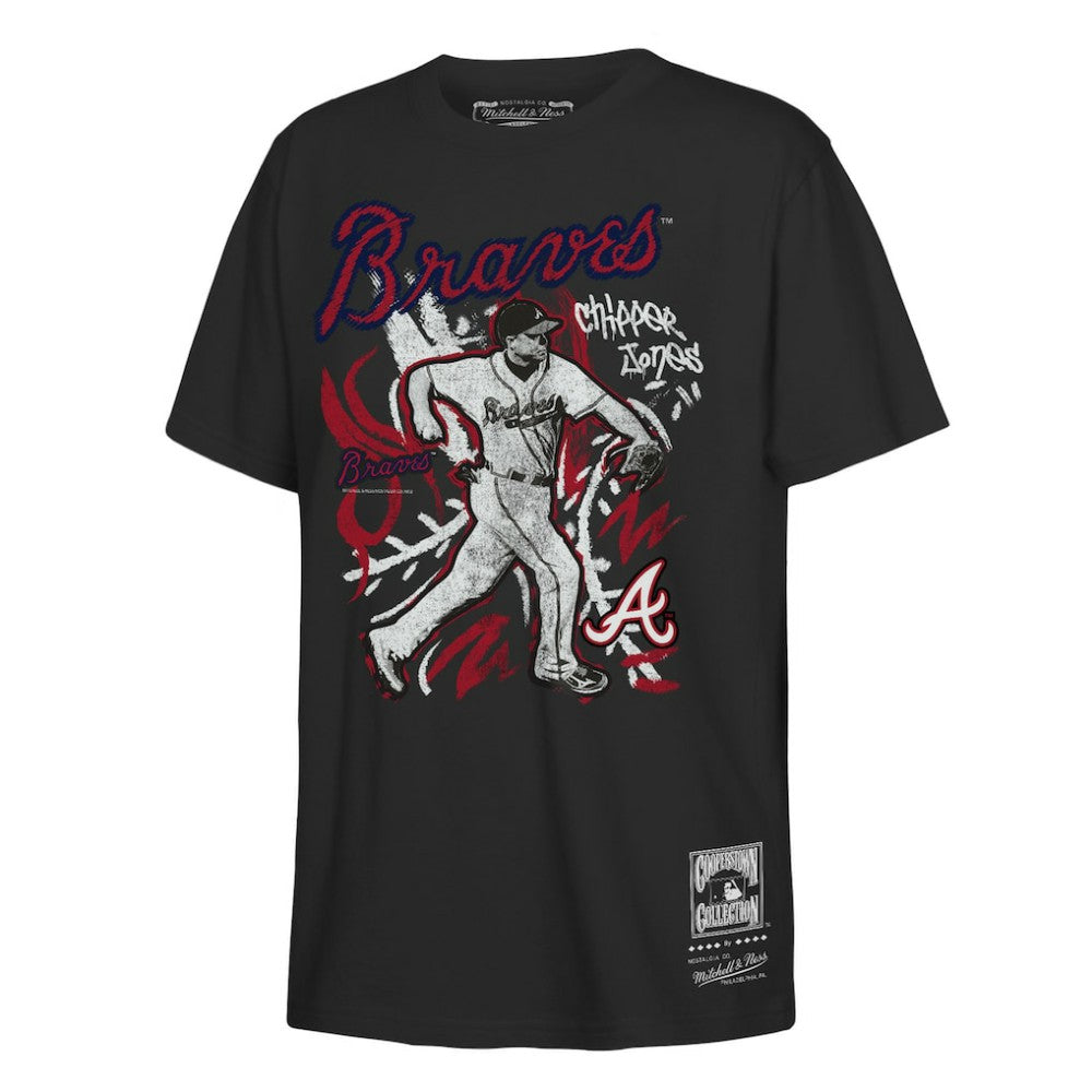Chipper Jones Atlanta Braves Youth Chalked Up Player T-Shirt Black