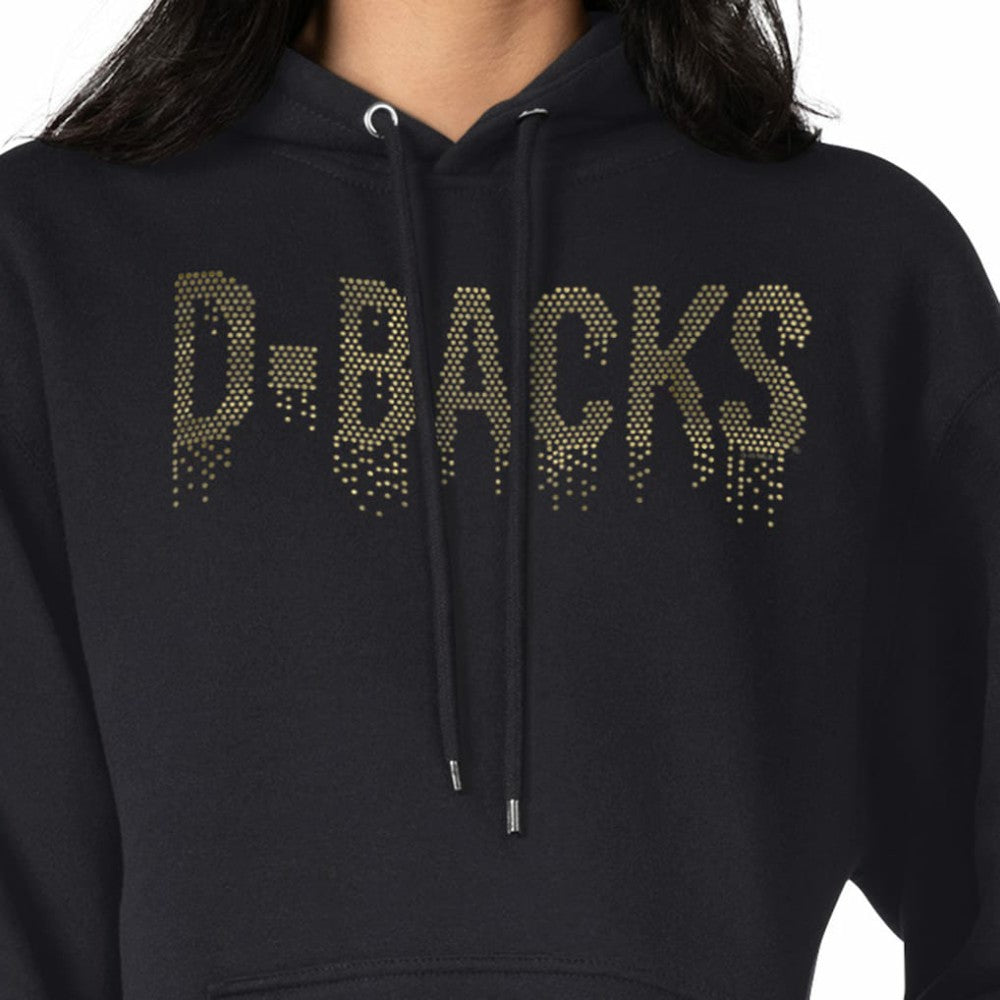Arizona Diamondbacks G-III 4Her by Carl Banks Women's Metallic Drop Fleece Hoodie Black