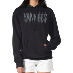 New York Yankees G-III 4Her by Carl Banks Women's Metallic Drop Fleece Hoodie Black
