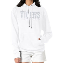 Detroit Tigers G-III 4Her by Carl Banks Women's Metallic Drop Fleece Hoodie White