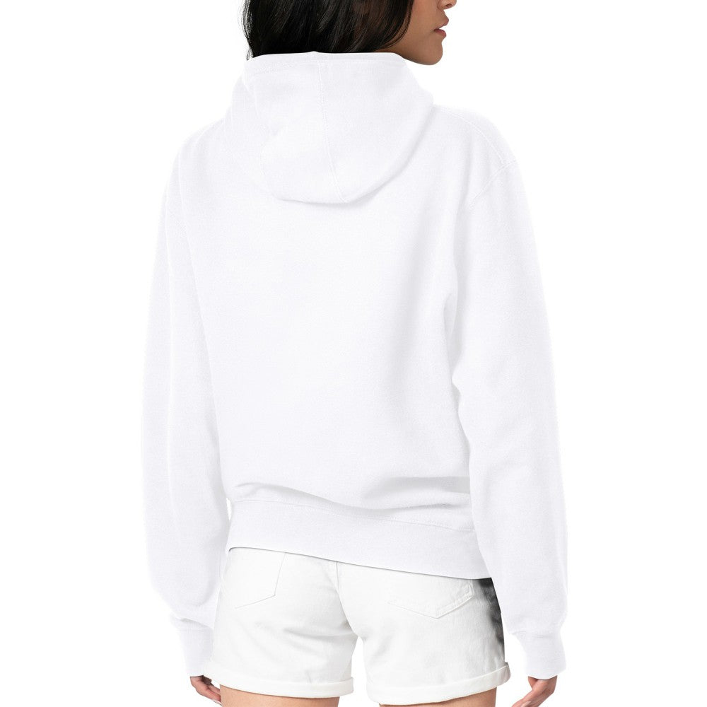New York Mets G-III 4Her by Carl Banks Women's Metallic Drop Fleece Hoodie White