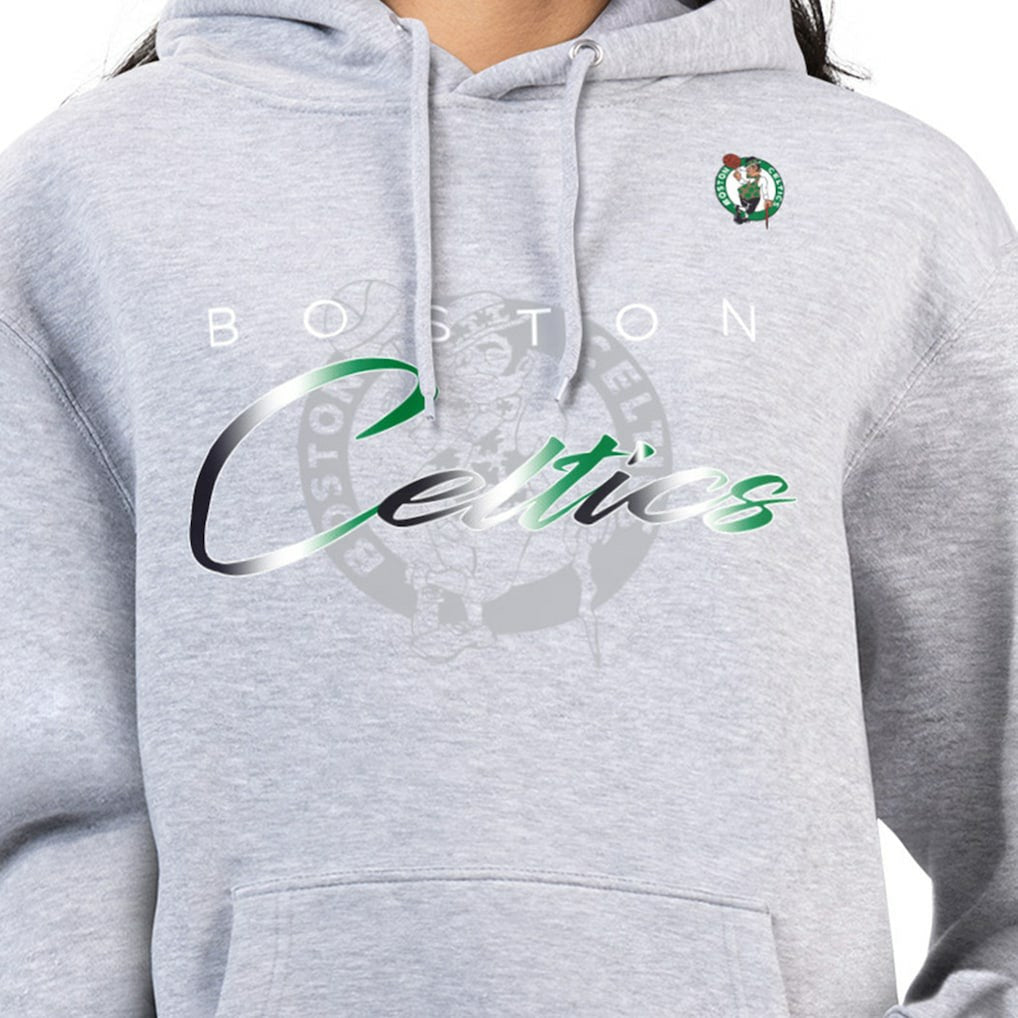 Boston Celtics G-III 4Her by Carl Banks Women's Shadow Logo Tri-Blend Fleece Hoodie - Gray discount