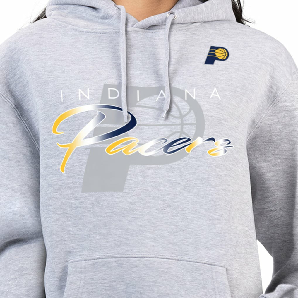 Indiana Pacers G-III 4Her by Carl Banks Women's Shadow Logo Tri-Blend Fleece Hoodie - Gray outlet