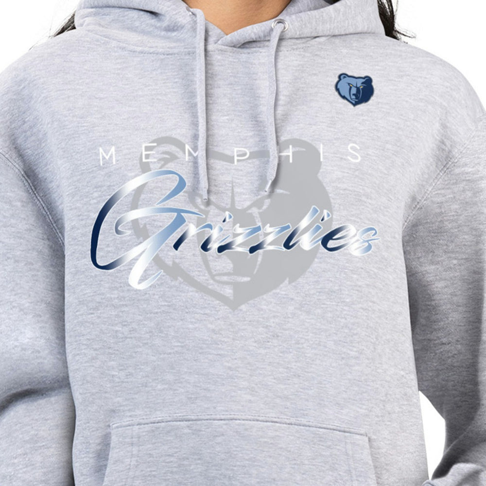 Memphis Grizzlies G-III 4Her by Carl Banks Women's Shadow Logo Tri-Blend Fleece Hoodie - Gray for sale