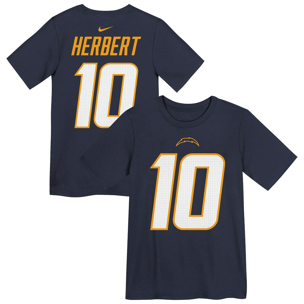Justin Herbert Los Angeles Chargers Youth Name & Number T-Shirt - Navy on sale