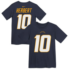 Justin Herbert Los Angeles Chargers Youth Name & Number T-Shirt - Navy on sale