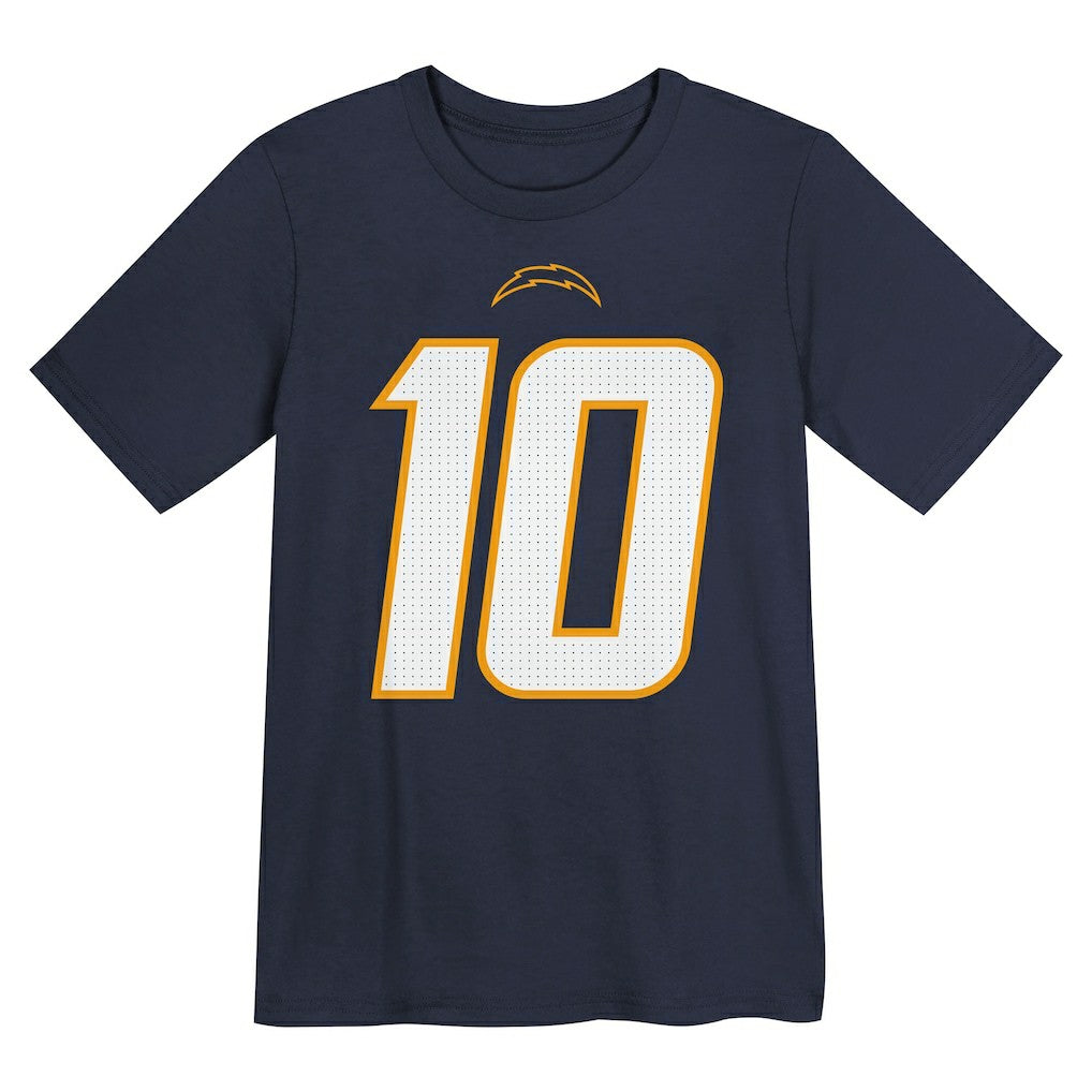 Justin Herbert Los Angeles Chargers Youth Name & Number T-Shirt - Navy on sale