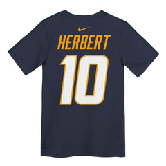 Justin Herbert Los Angeles Chargers Youth Name & Number T-Shirt - Navy on sale
