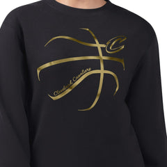 Cleveland Cavaliers G-III 4Her by Carl Banks Women's Metallic Print Basketball Sketch Fleece Sweatshirt sale - Black on sale