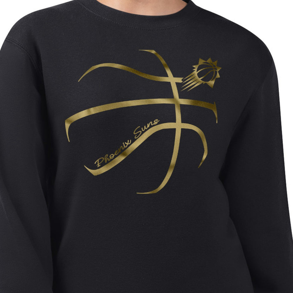 Phoenix Suns G-III 4Her by Carl Banks Women's Metallic Print Basketball Sketch Fleece Sweatshirt - Black outlet