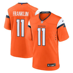 Troy Franklin Denver Broncos Team Game Jersey - Orange cheap
