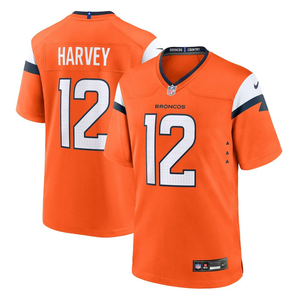 RJ Harvey Denver Broncos Team Game Jersey - Orange on sale
