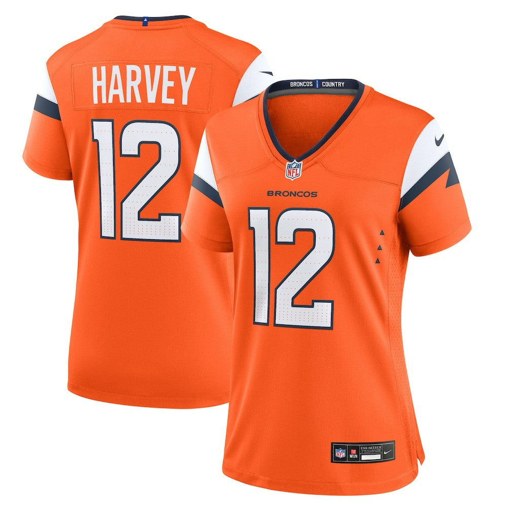 RJ Harvey Denver Broncos Women's Team Game Jersey - Orange cheap