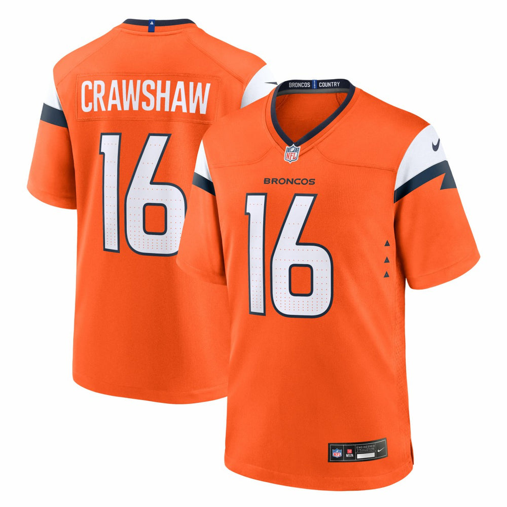 Jeremy Crawshaw Denver Broncos Team Game Jersey - Orange outlet