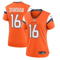 Jeremy Crawshaw Denver Broncos Women's Team Game Jersey - Orange for sale