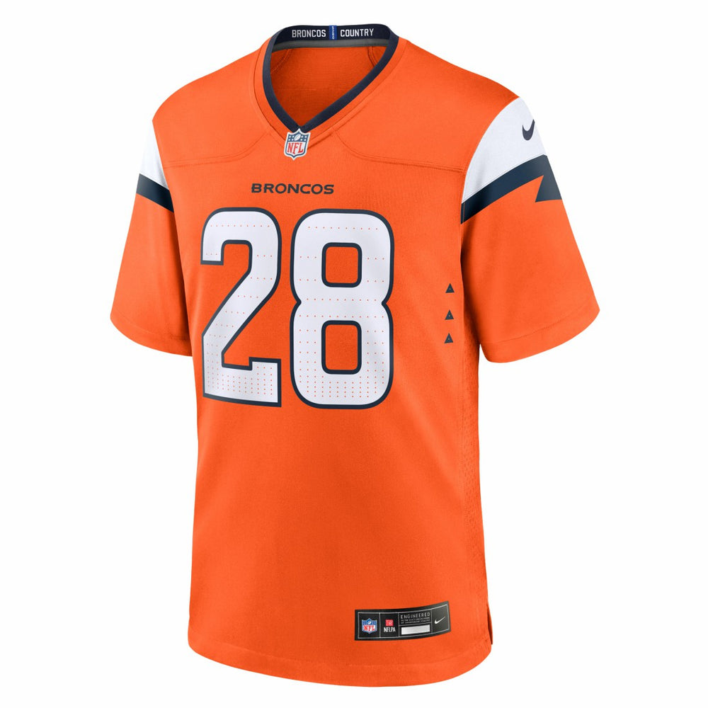 Tyler Badie Denver Broncos Team Game Jersey - Orange online