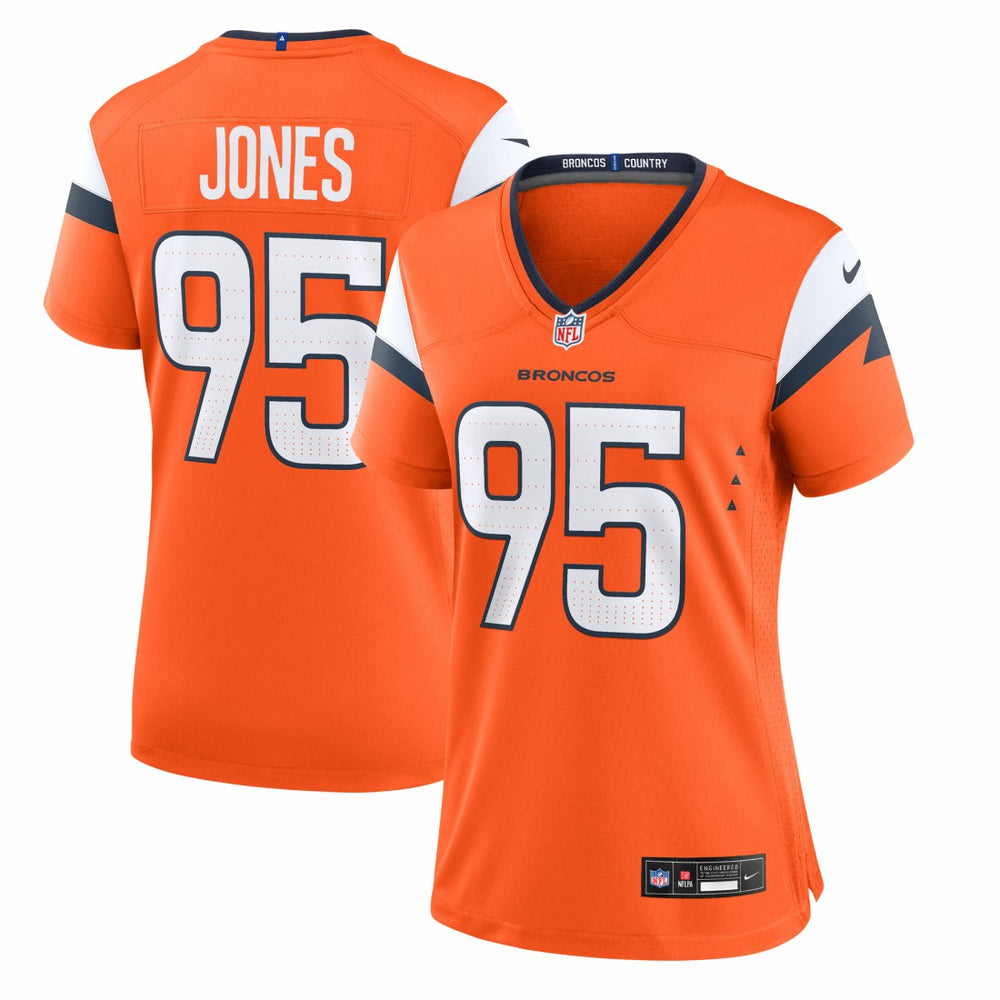 Sai'vion Jones Denver Broncos Women's Team Game Jersey - Orange on sale