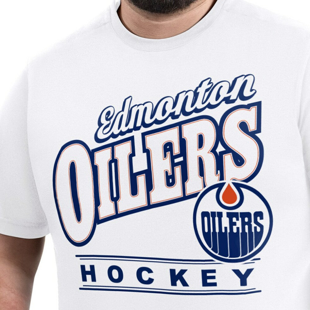 Edmonton Oilers G-III Sports by Carl Banks Adaptive Headliner T-Shirt - White T-shirts