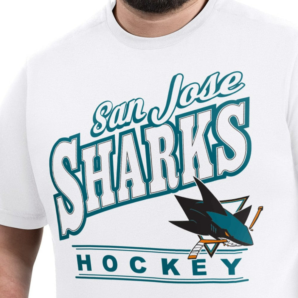 San Jose Sharks G-III Sports by Carl Banks Adaptive Headliner T-Shirt - White T-shirts