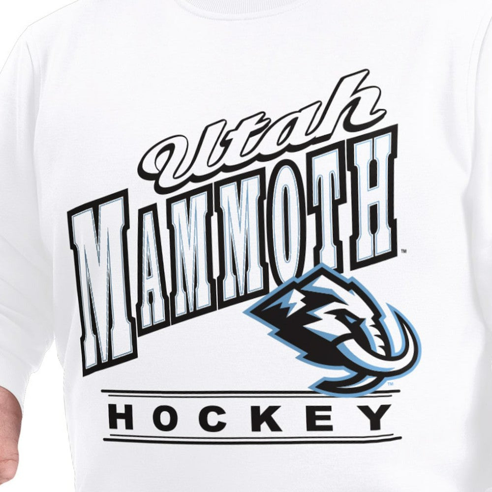 Utah Mammoth G-III Sports by Carl Banks Adaptive Headliner Fleece Sweatshirt - White Sweatshirts