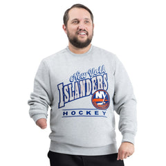 New York Islanders G-III Sports by Carl Banks Adaptive Headliner Fleece Sweatshirt - Gray Sweatshirts