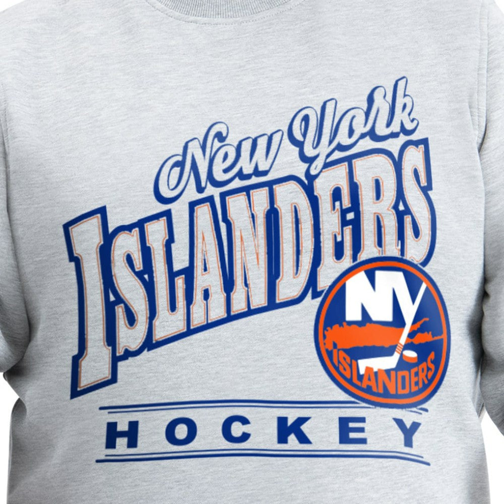New York Islanders G-III Sports by Carl Banks Adaptive Headliner Fleece Sweatshirt - Gray Sweatshirts