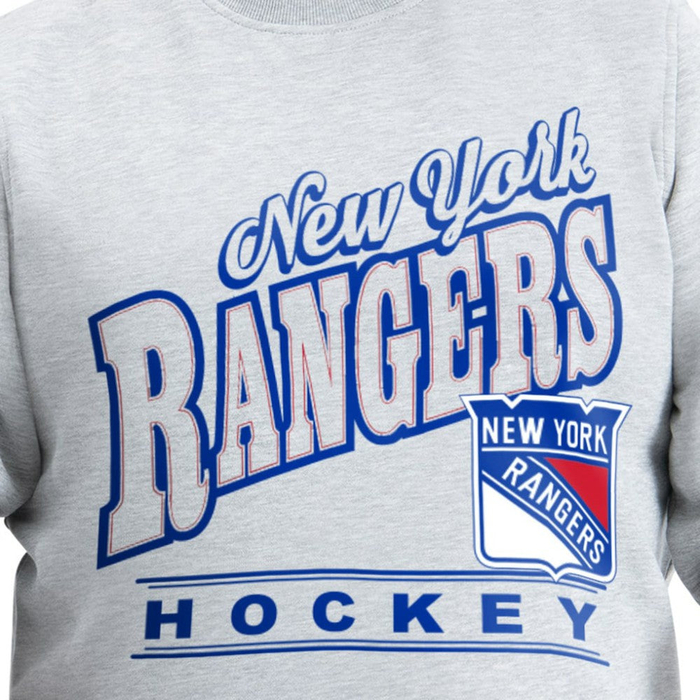 New York Rangers G-III Sports by Carl Banks Adaptive Headliner Fleece Sweatshirt - Gray Sweatshirts