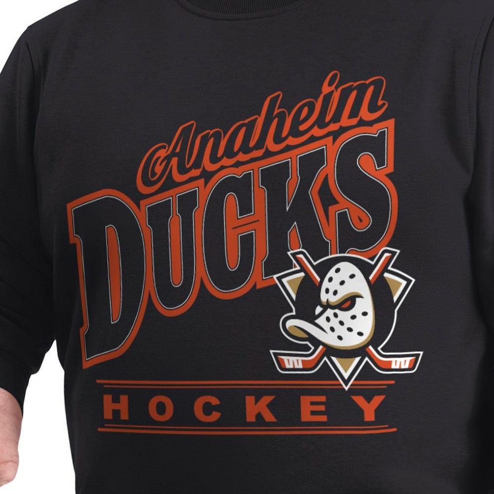 Anaheim Ducks G-III Sports by Carl Banks Adaptive Headliner Fleece Sweatshirt - Black Sweatshirts