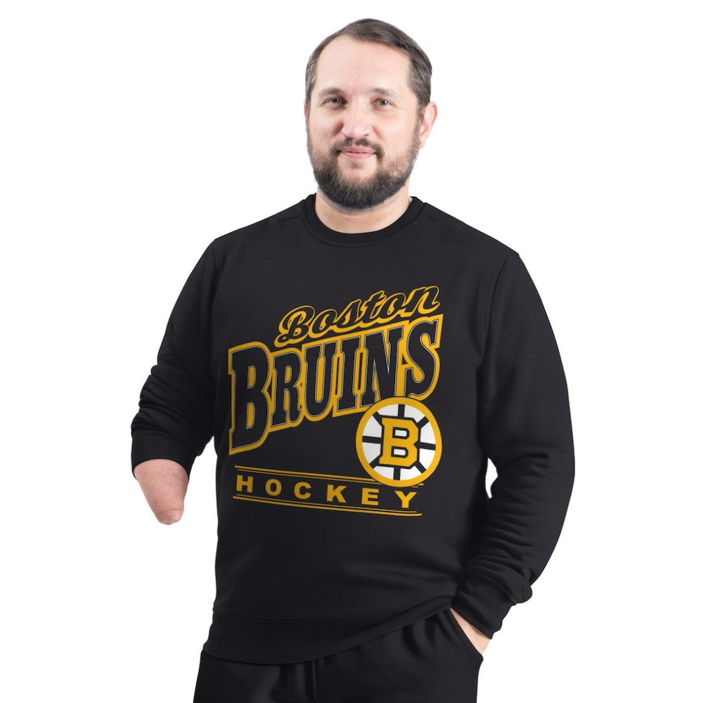 Boston Bruins G-III Sports by Carl Banks Adaptive Headliner Fleece Sweatshirt - Black Sweatshirts