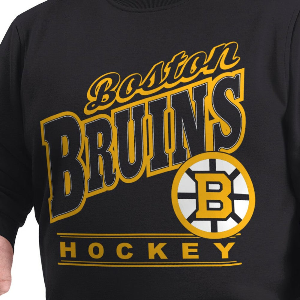 Boston Bruins G-III Sports by Carl Banks Adaptive Headliner Fleece Sweatshirt - Black Sweatshirts