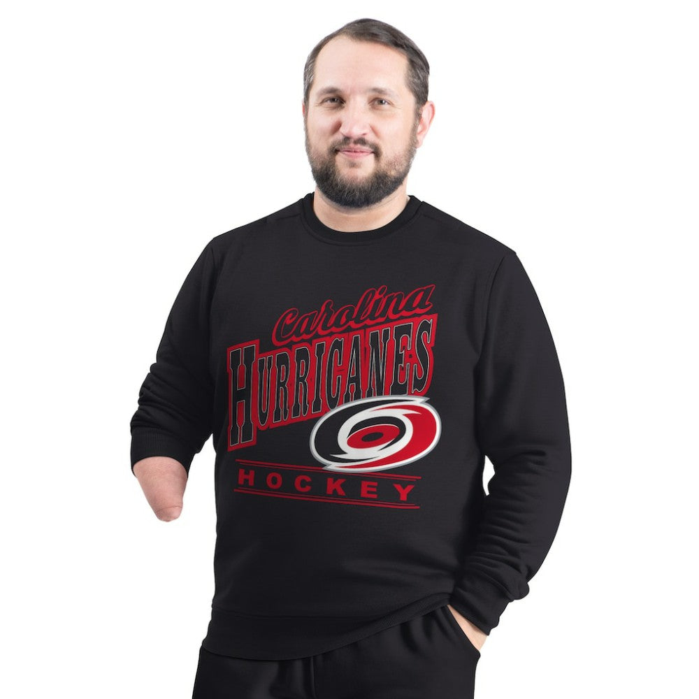 Carolina Hurricanes G-III Sports by Carl Banks Adaptive Headliner Fleece Sweatshirt - Black Sweatshirts